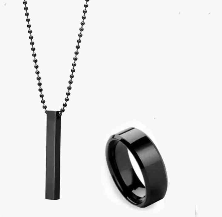 Black Titanium Ring and Chain packaging box