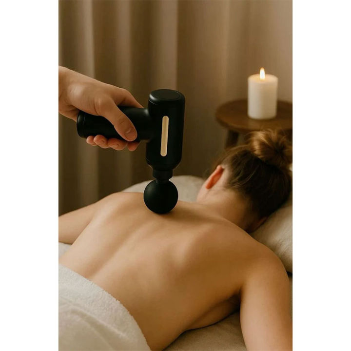 Massage gun with attachment heads