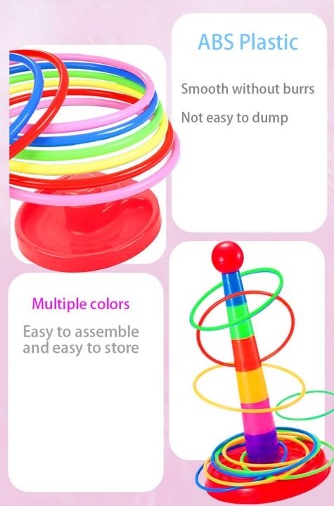 Ring toss game in play