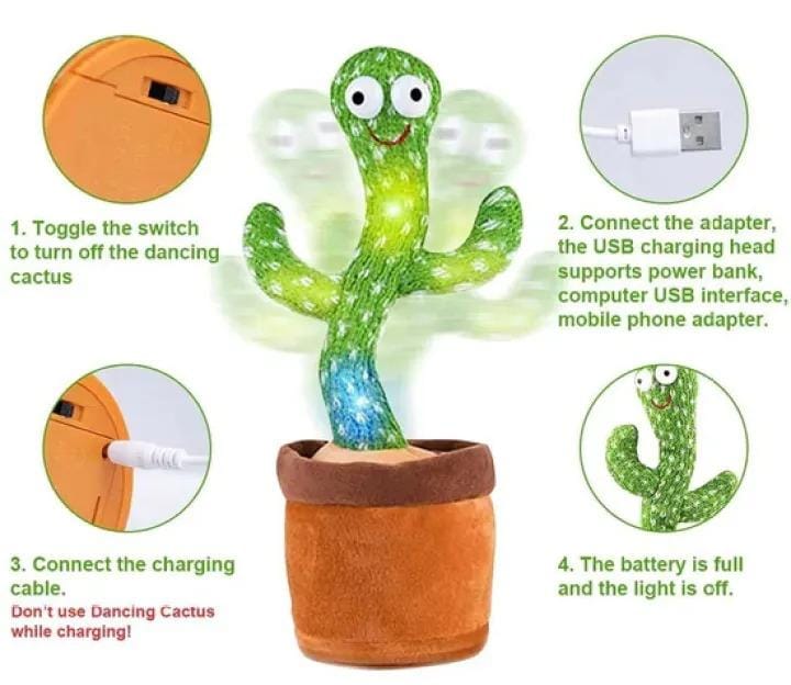 Cute Dancing and Talking Cactus Toy