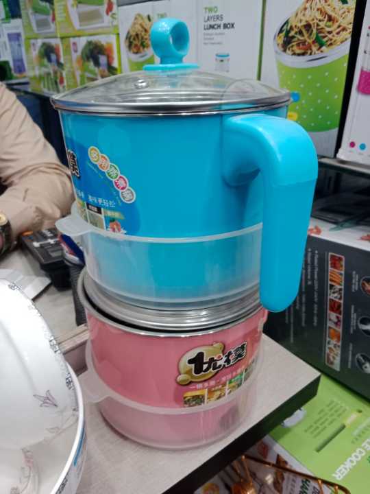 Electric pot cooker steaming function