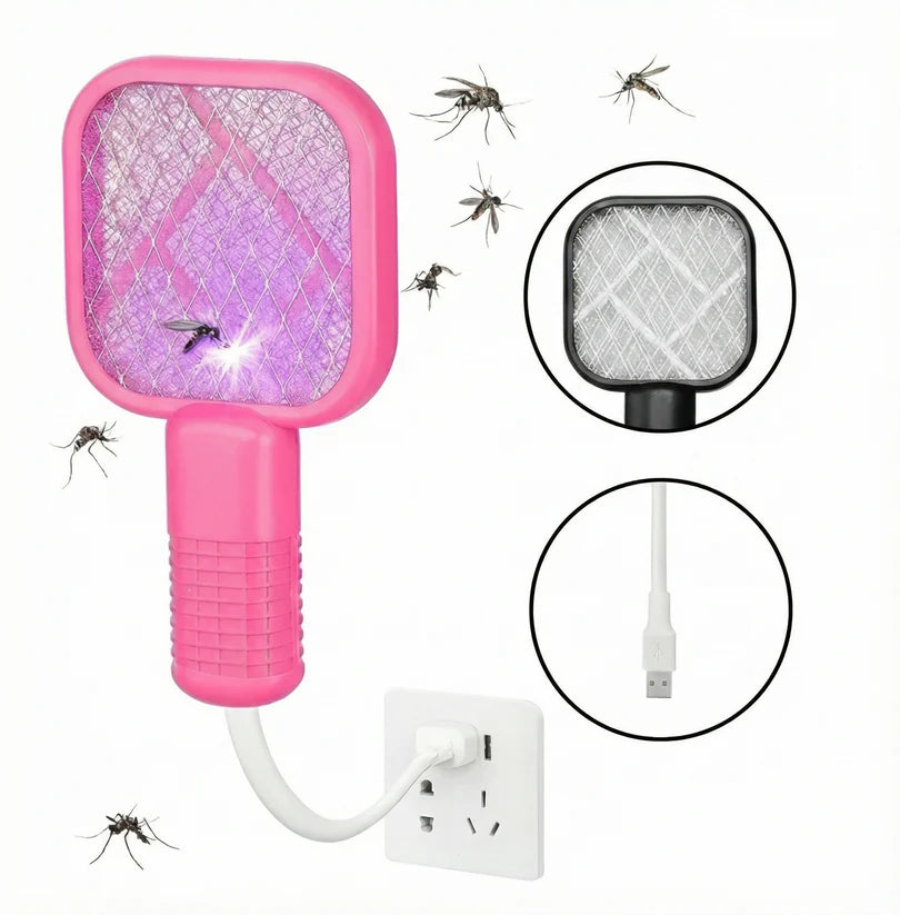USB Electric Mosquito Killer Racket Lamp | Silent & Safe Insect Killer Light